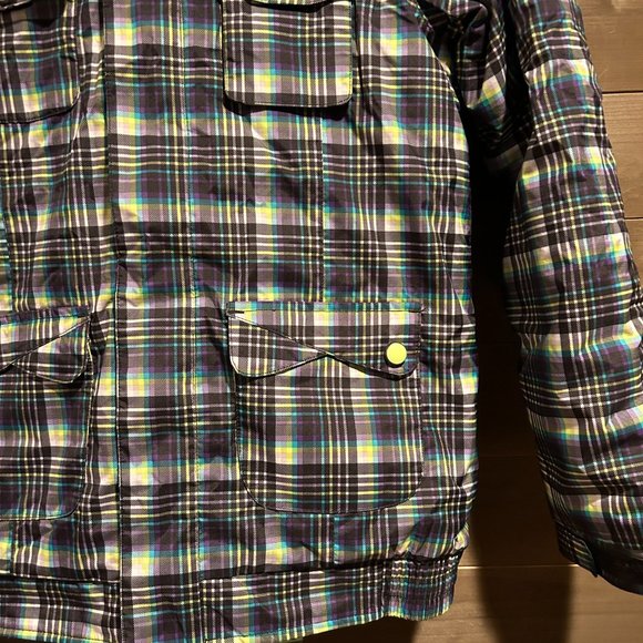BURTON Twist Bomber Fun Plaid Ski Snowboard Jacket Coat ~ NWOT - Picture 2 of 5